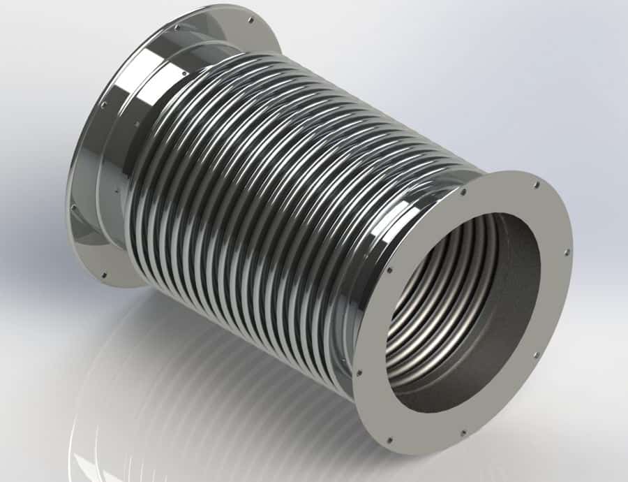 duct-expansion-joint-with-angle-iron-flanges Metal Duct Expansion Joints with Angle Iron Flanges