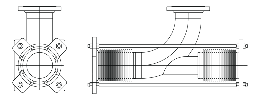 ELBOW-PRESSURE-BALANCED-EXPANSION-JOINT pressure balanced expansion joint with elbow