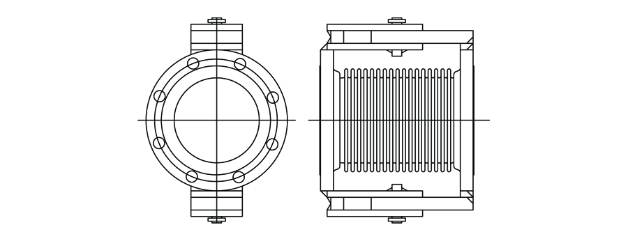HINGED FLANGED EXPANSION JOINT hinged metal bellows expansion joints are designed to allow angular rotation in a single plane only