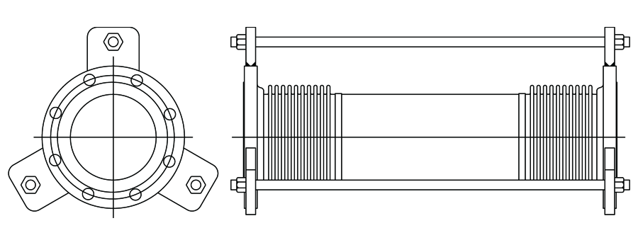 TIED-UNIVERSAL-EXPANSION-JOINT tied universal bellows expansion joint with flanges